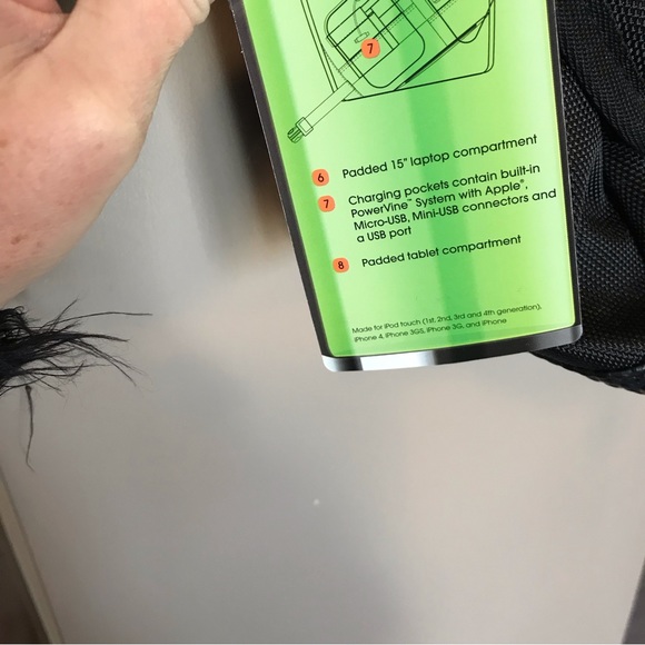 Ful Powerbag Black Messenger Laptop Bag New with Tags - Picture 13 of 13